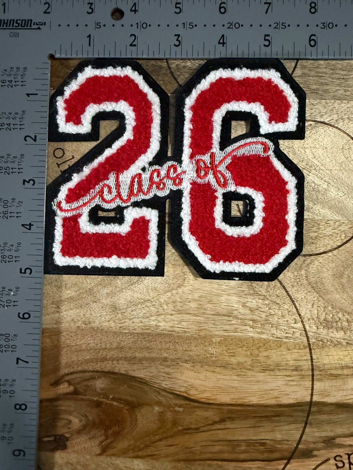 Class of 26 chenille number patch