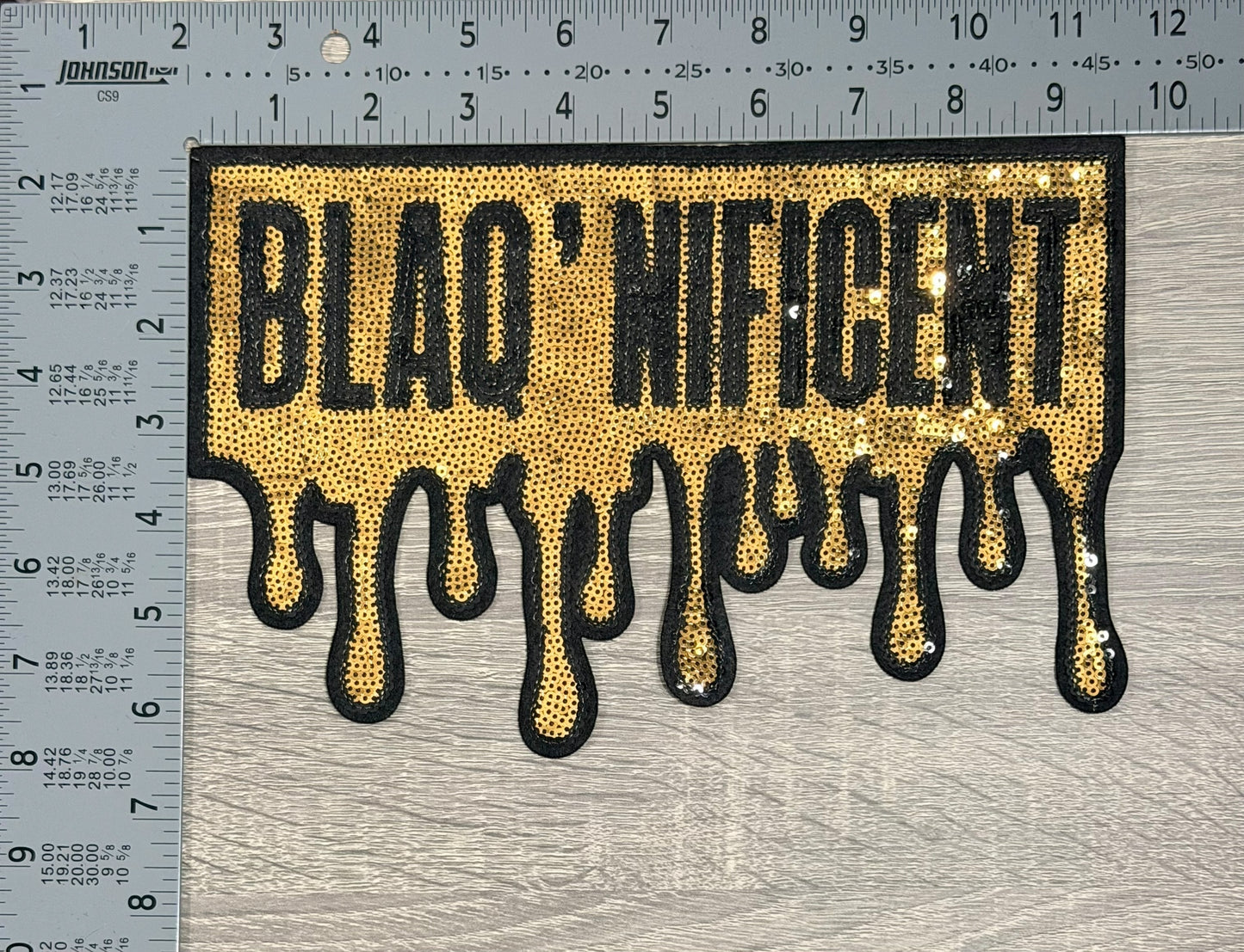 Blaq’Nificent Drip Sequin LARGE Patch