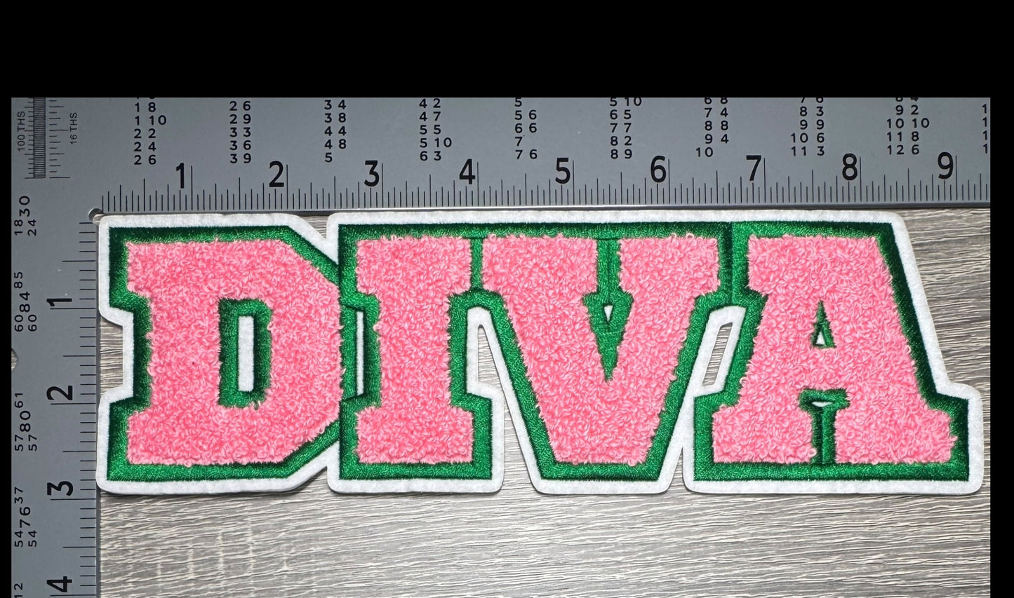 DIVA Chenille Patch (Pink & Green)