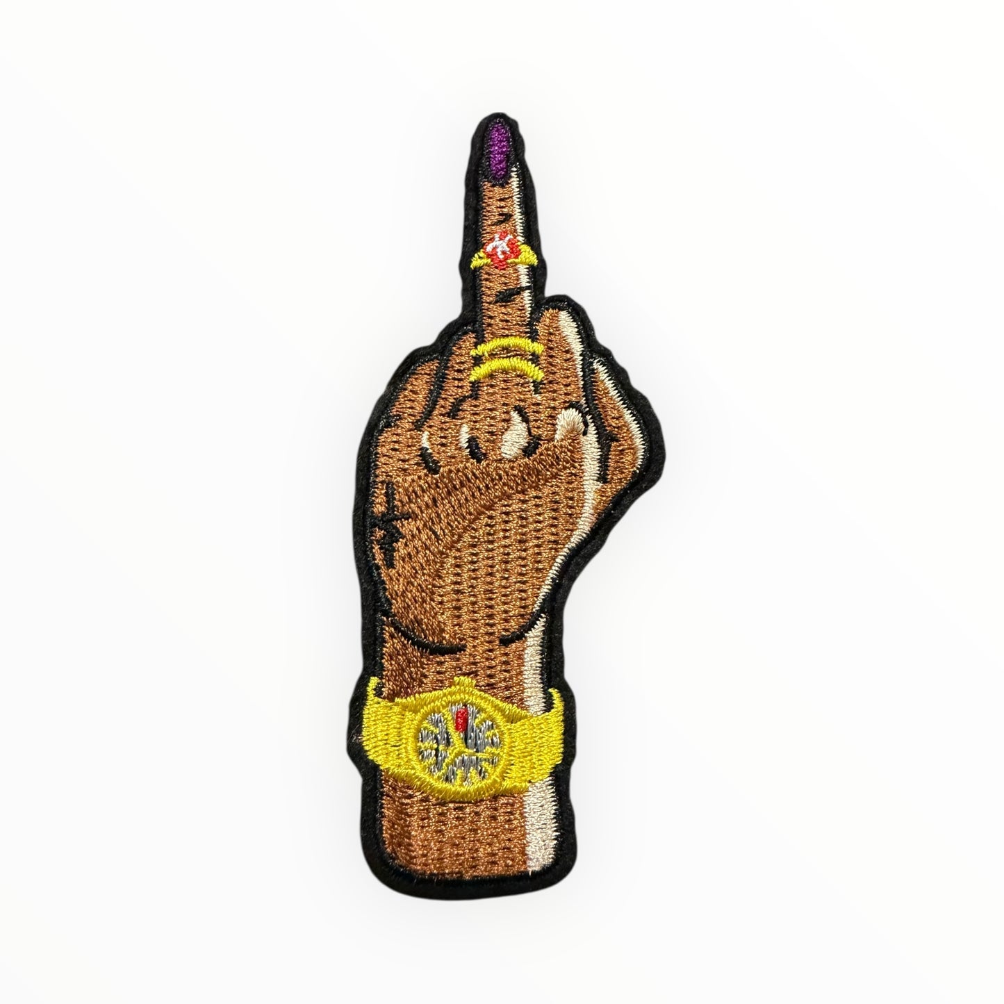 Middle finger hand patch