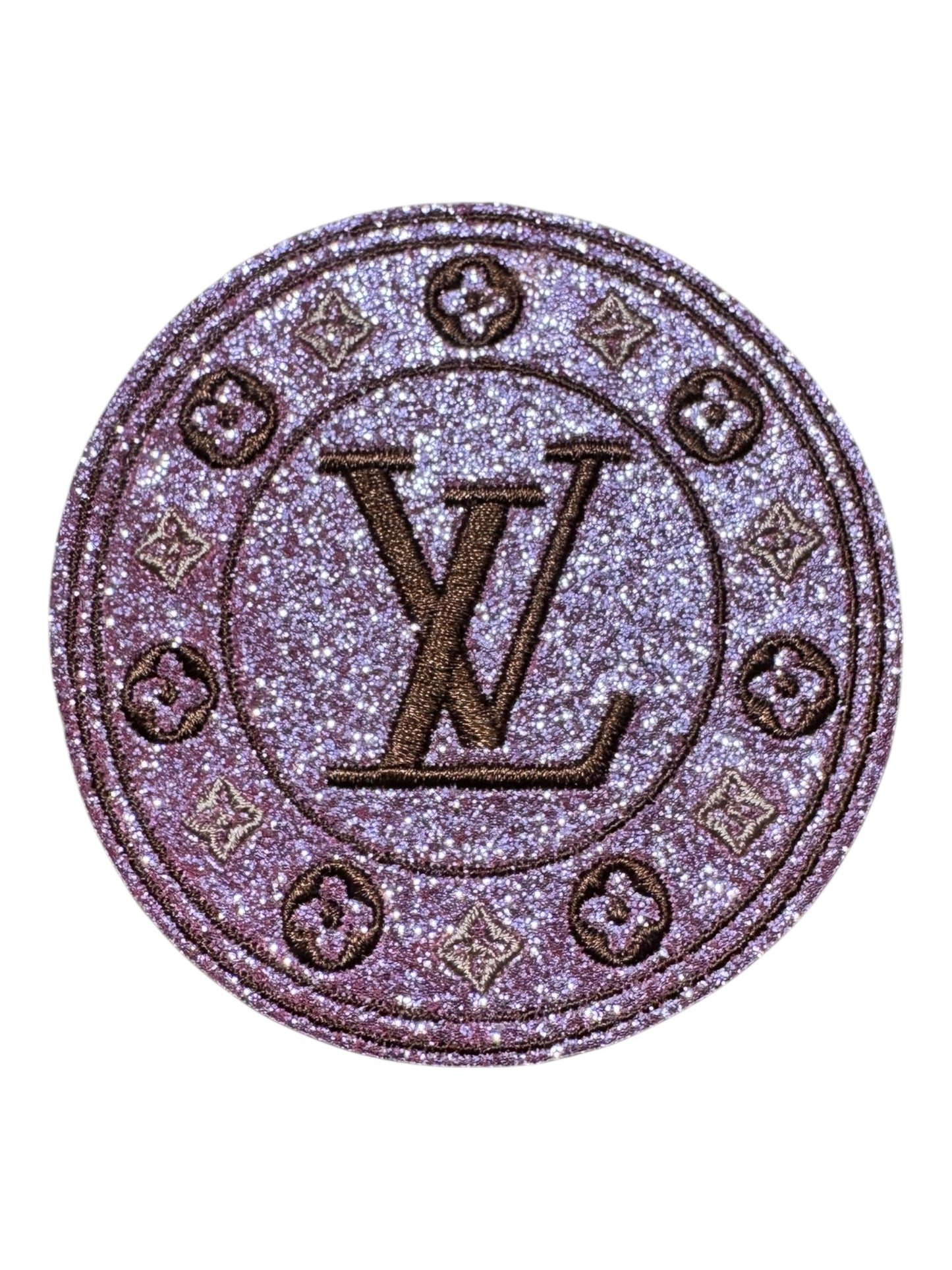 LV-INSPIRED PINK GLITTER CIRCLE