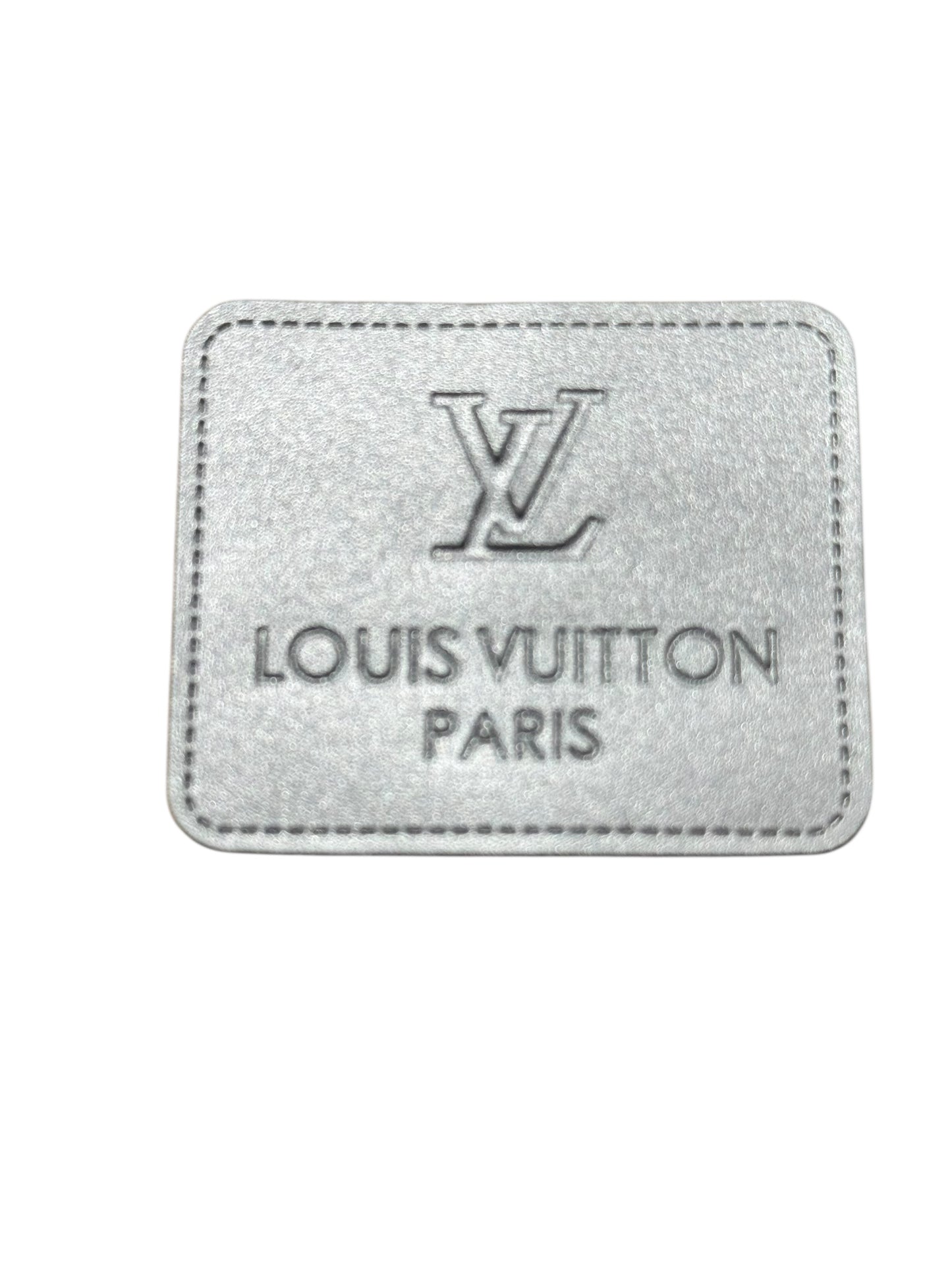 LV-INSPIRED SILVER LEATHER TAGS