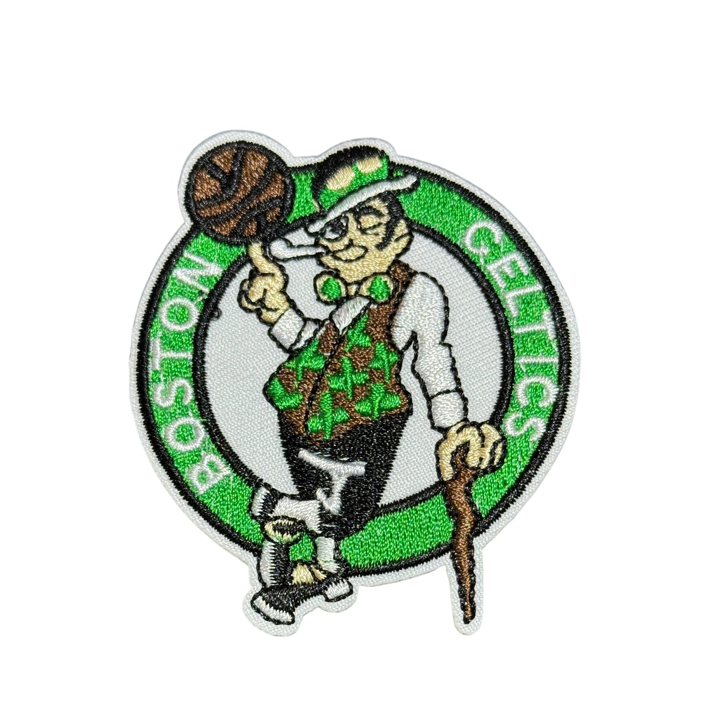 Celtics Round Leprechaun Round Patch