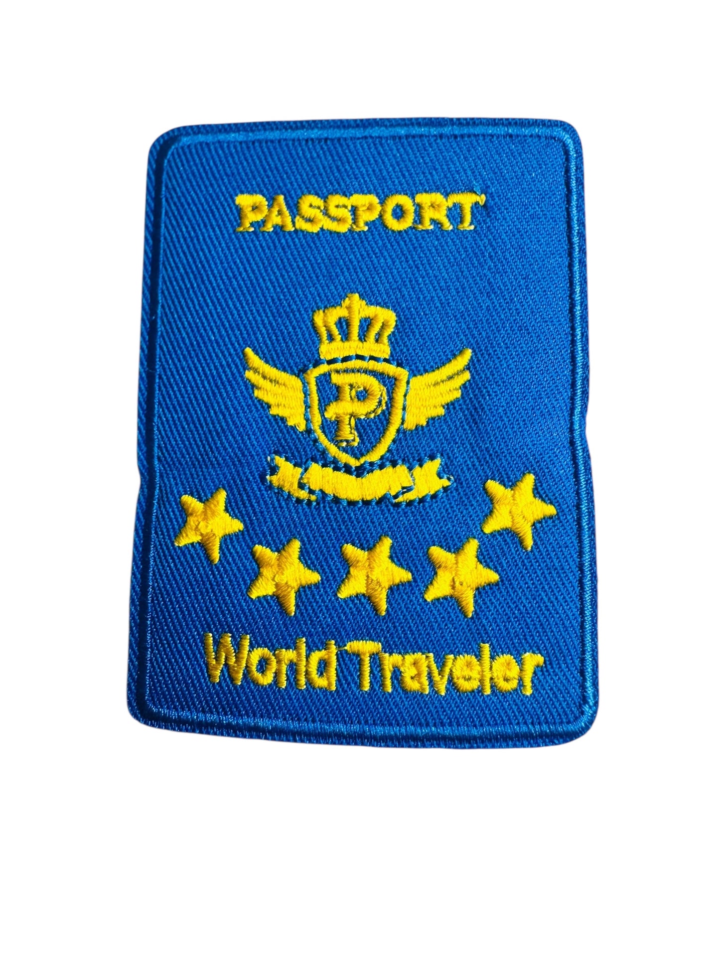 PASSPORT WORLD TRAVELER ROYAL BLUE & YELLOW