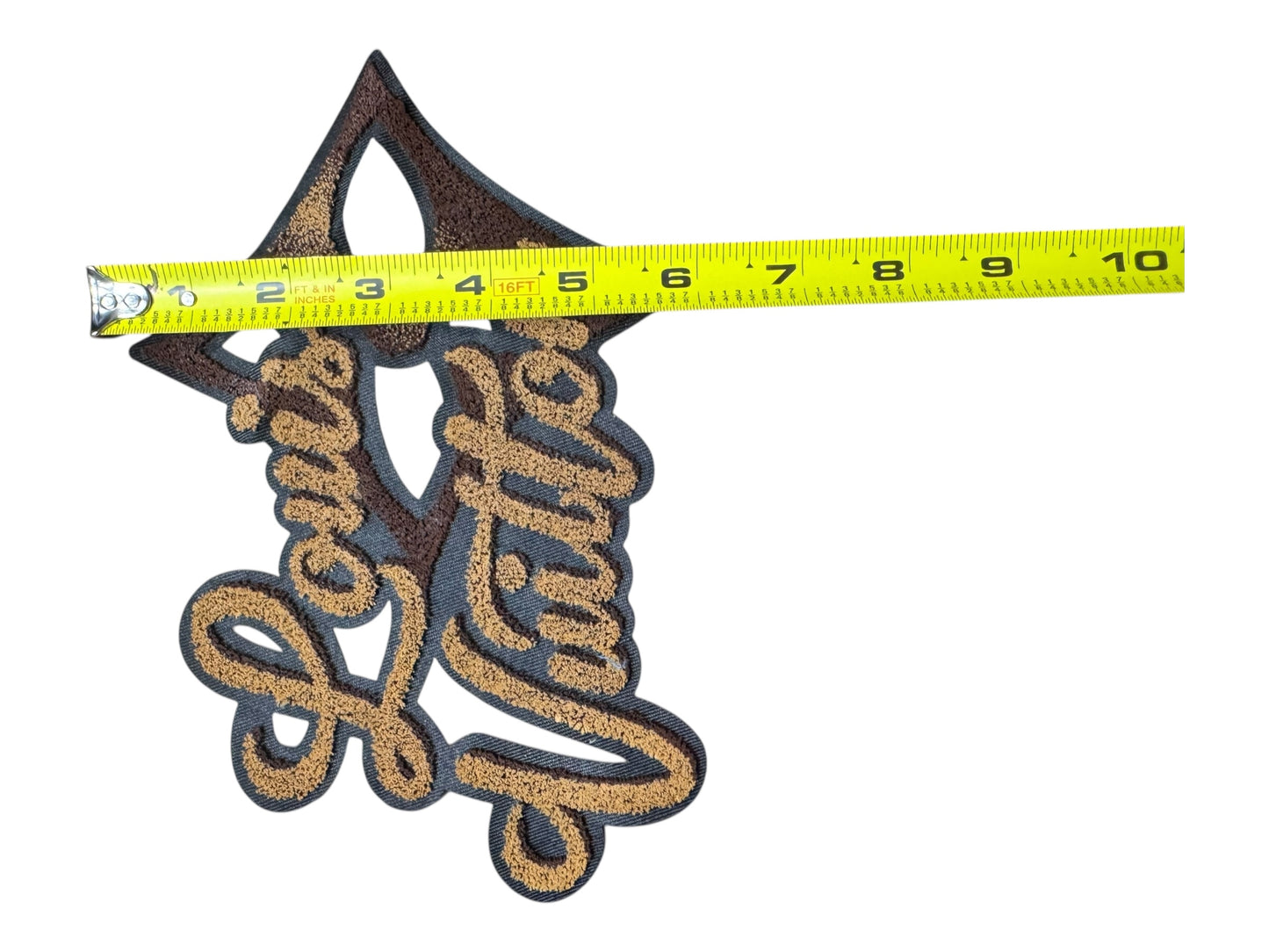 LV-INSPIRED BROWN MEDIUM SIZE CHENILLE ARROW