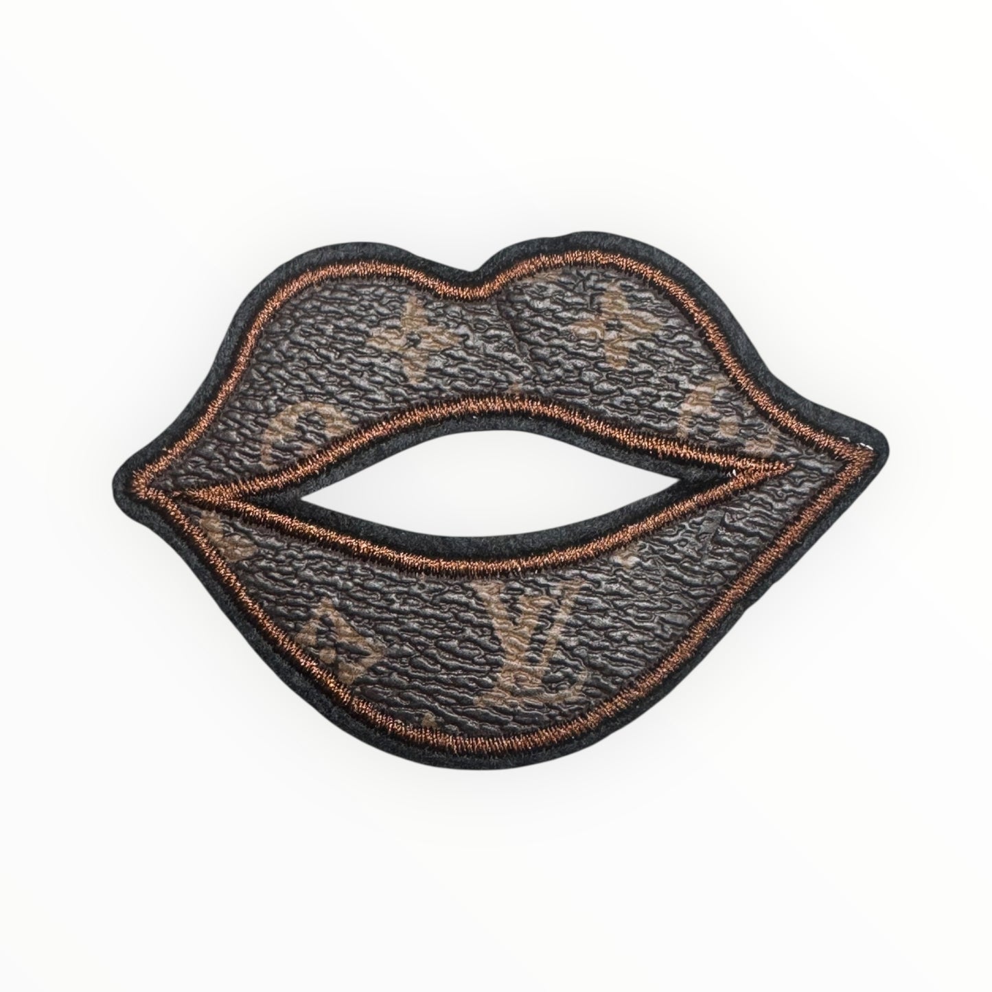 Monogram Fashion Lips Appliqué Patch