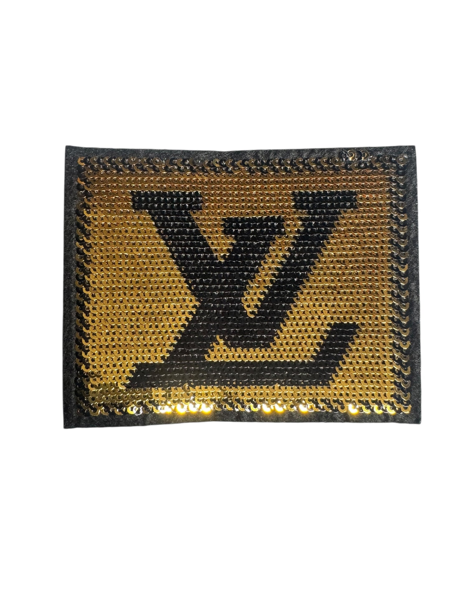 LV-INSPIRED GOLD SEQUIN SQUARE