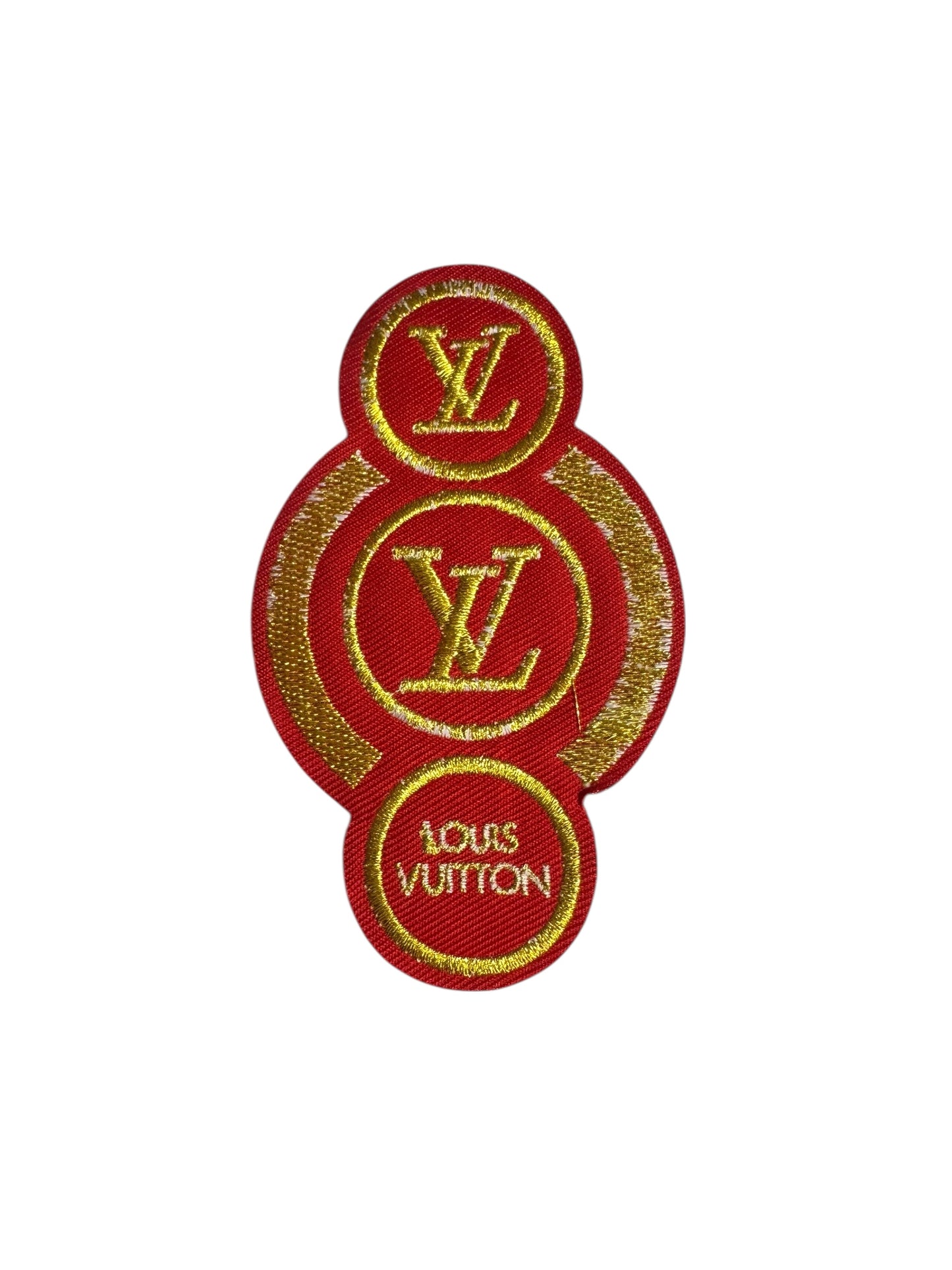 LV-INSPIRED TRIPLE CIRCLE RED/GOLD PATCH
