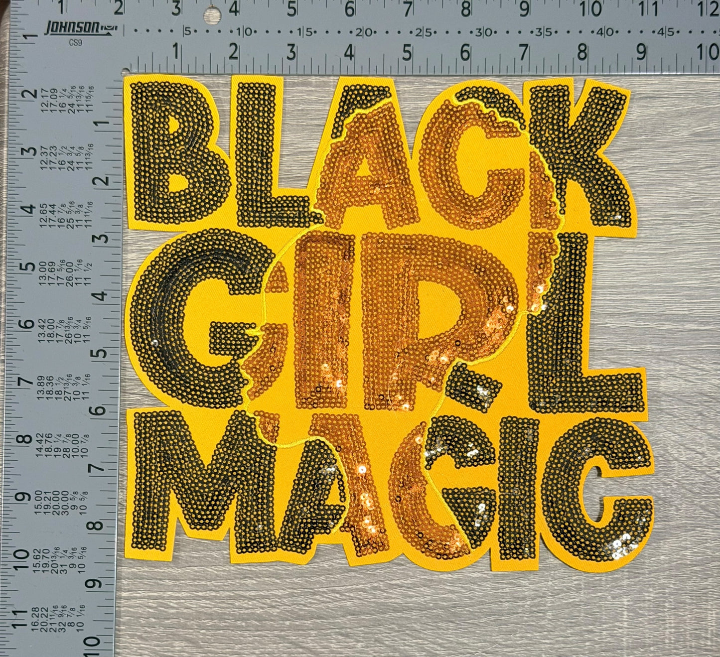 Black Girl Magic LARGE Patch (Yellow w/ brown Base)