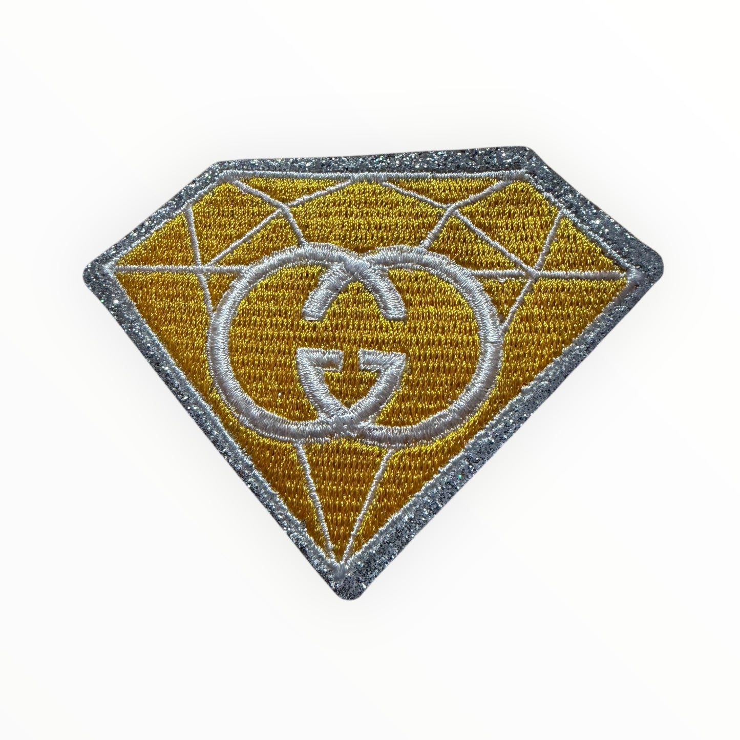 Gold GG diamond embroidered patch