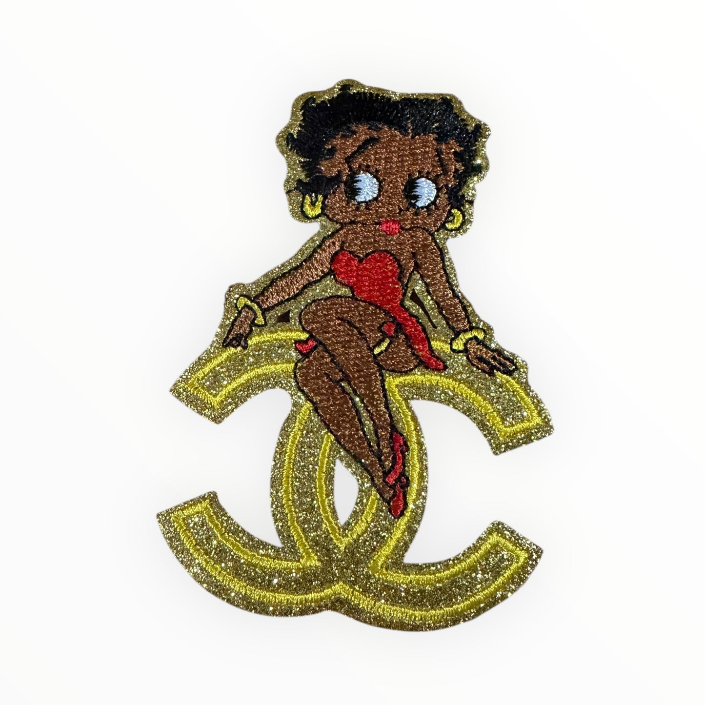 Coach girl gold logo patch