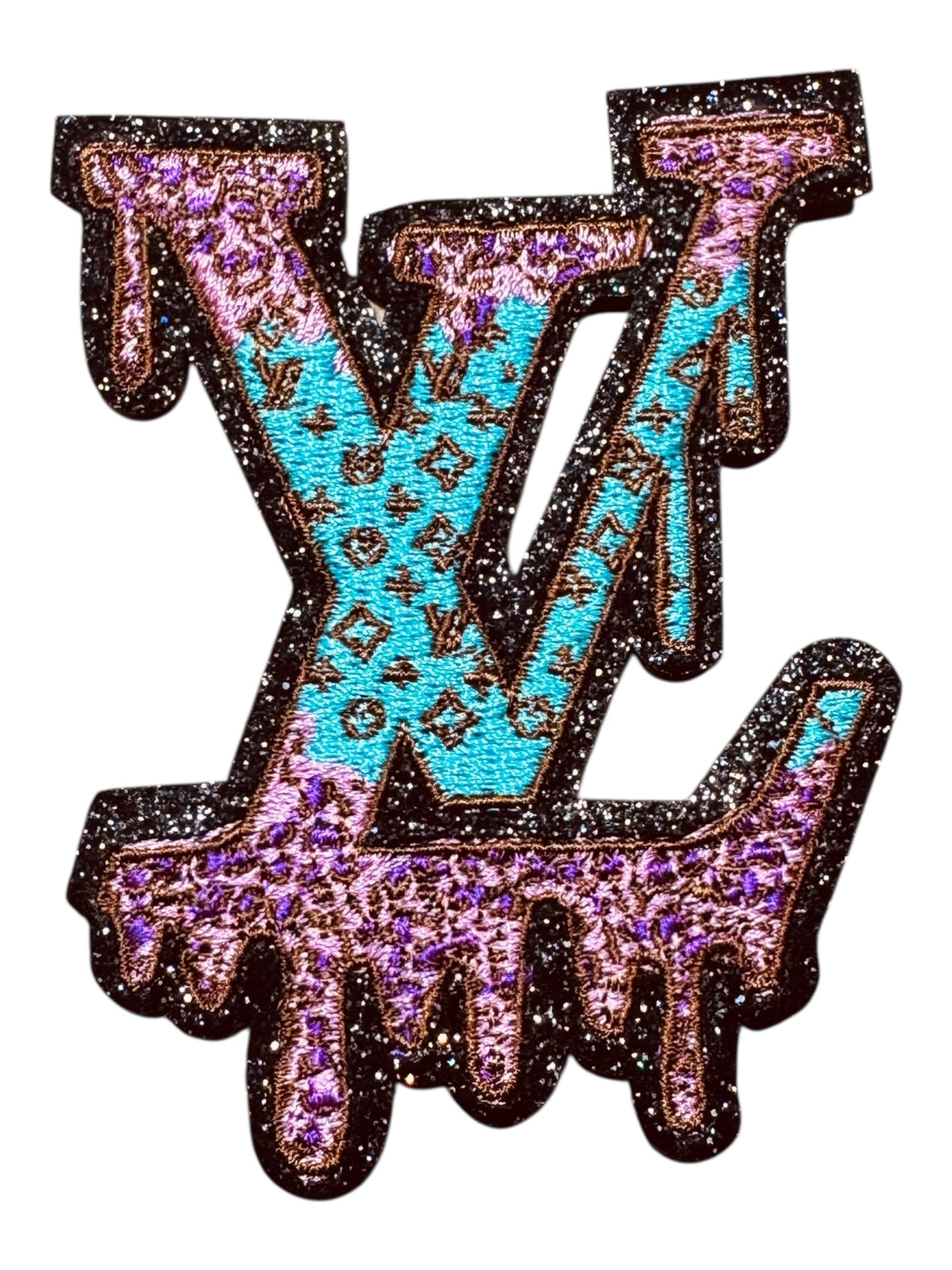 LV-INSPIRED PINK/TEAL DRIP LETTERS