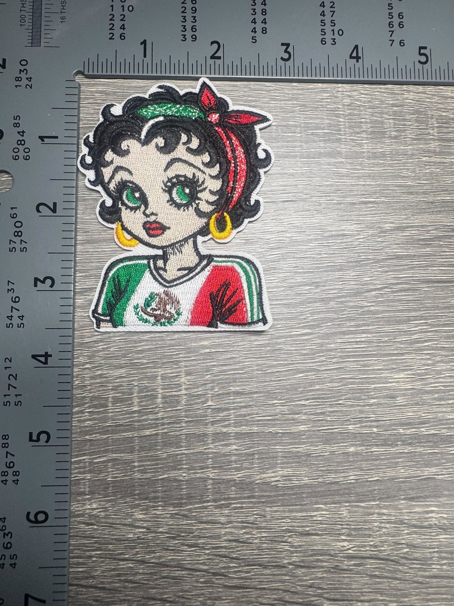 Mexican Heritage Betty Girl Embroidered Patch