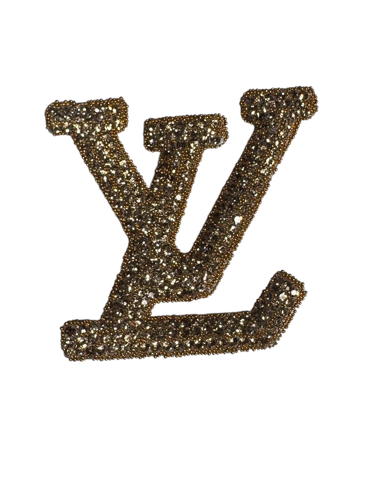 LV-INSPIRED GOLD STONE LETTERS