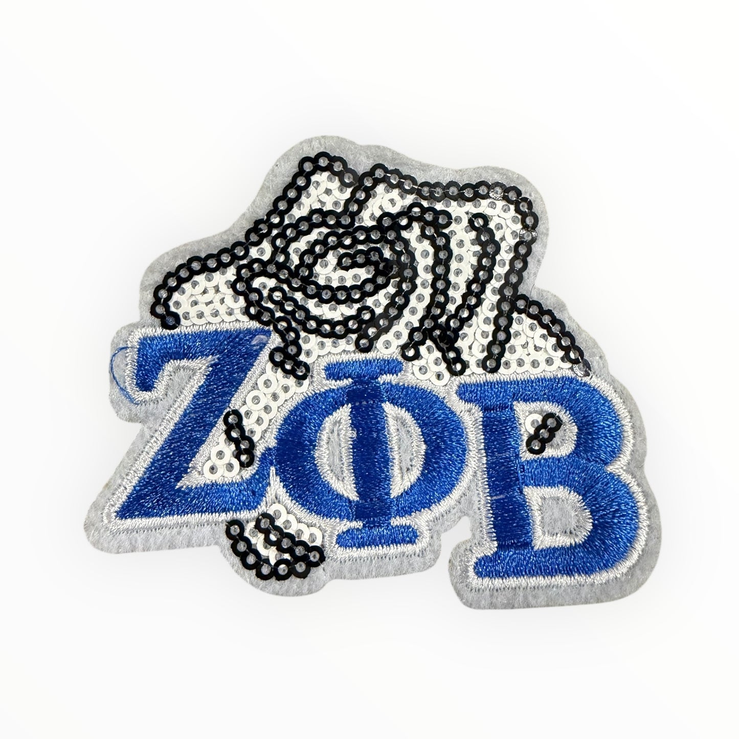 Zeta Phi Beta sequin letter patch