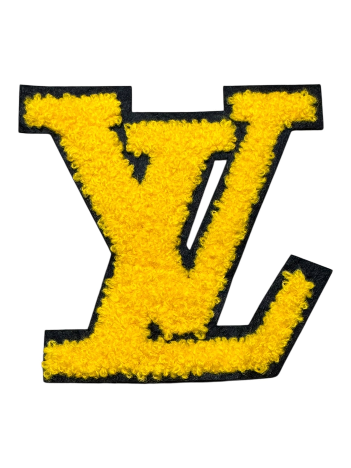 LV-INSPIRED YELLOW CHENILLE LETTERS