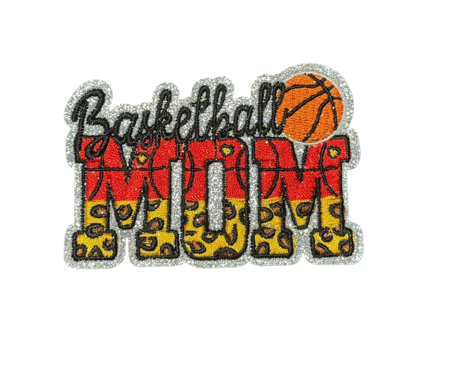 Basketball Mom Patch Silver