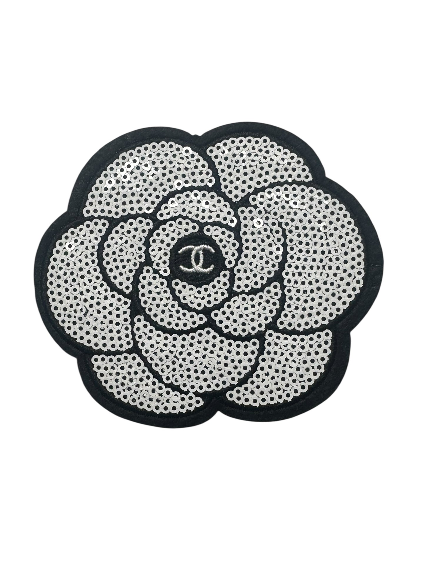 CC WHITE SEQUIN ROSE