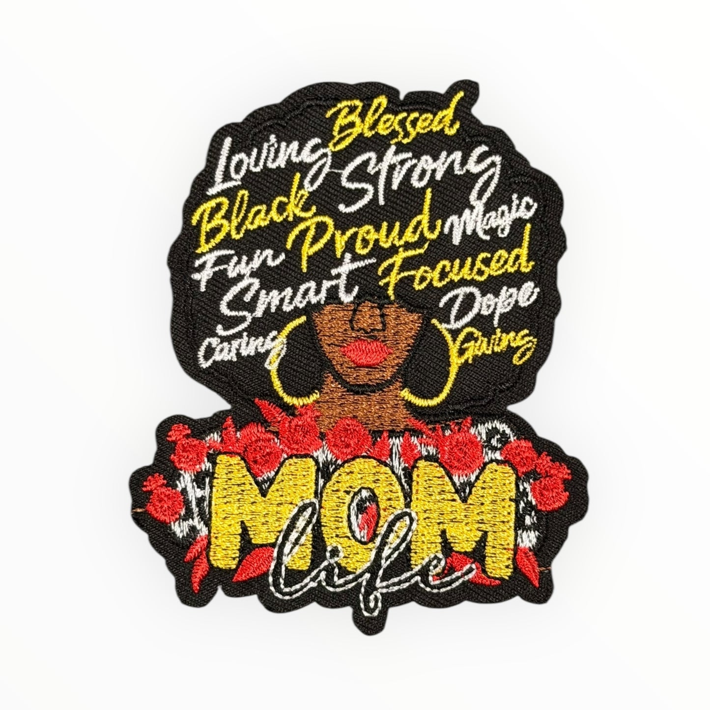 Black Mom Life Empowerment Iron-On Patch