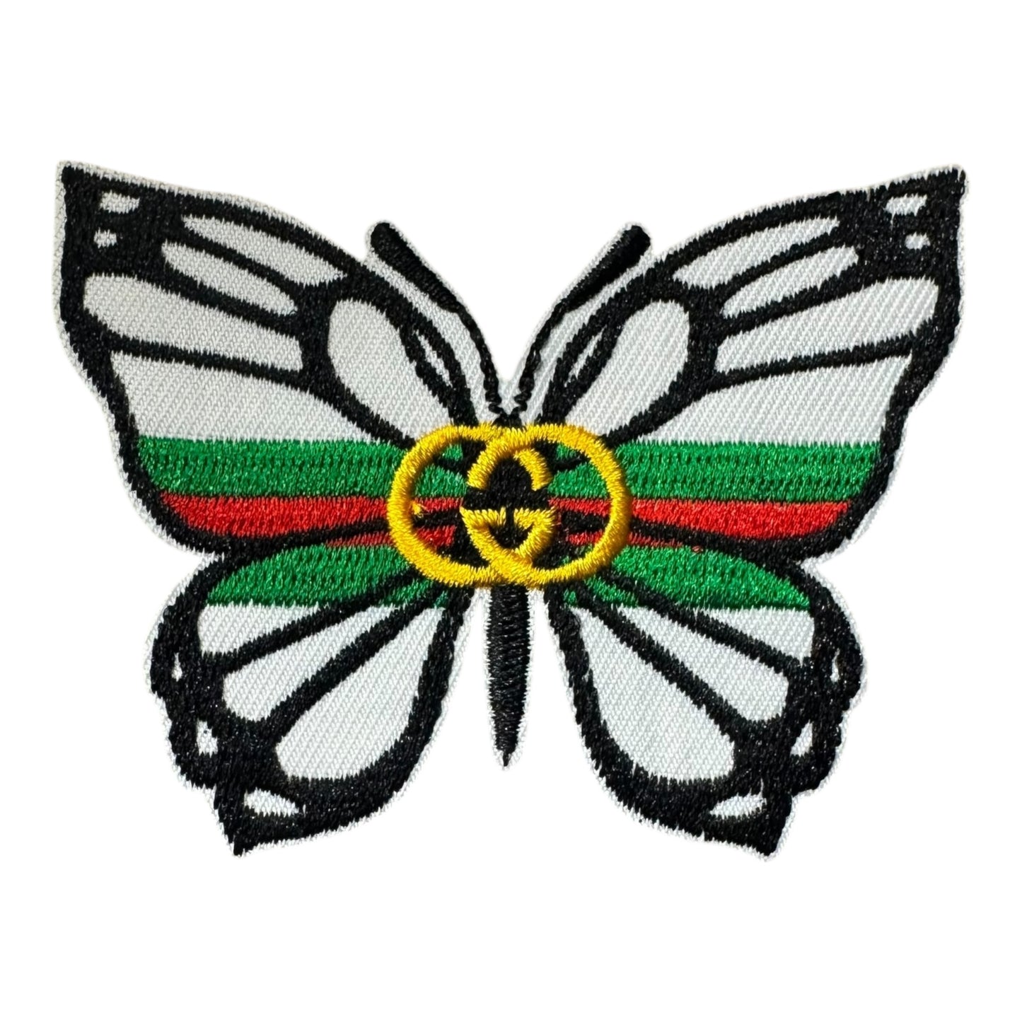GG-INSPIRED BLK/WHITE LOGO BUTTERFLY