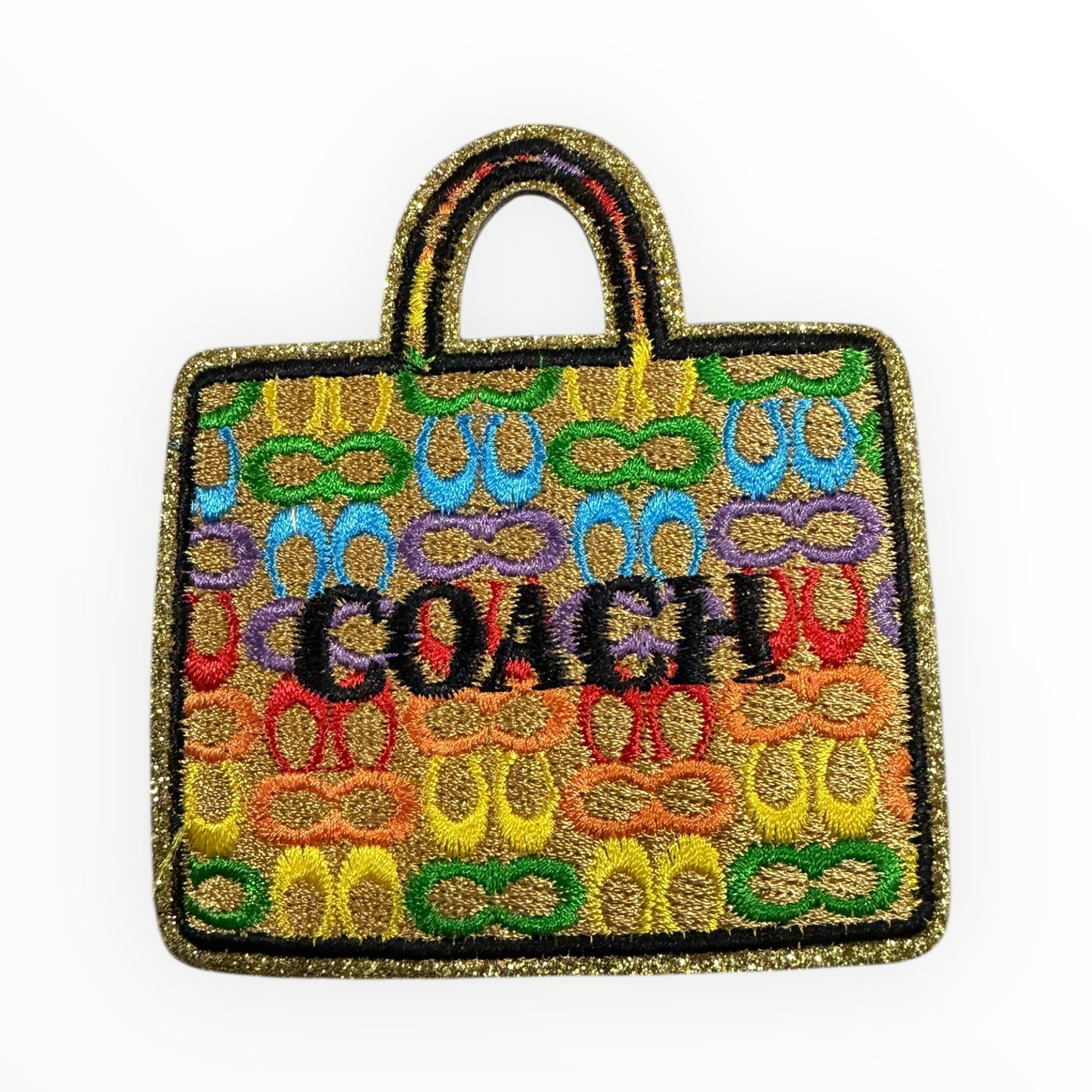 Designer-inspired tote bag patch