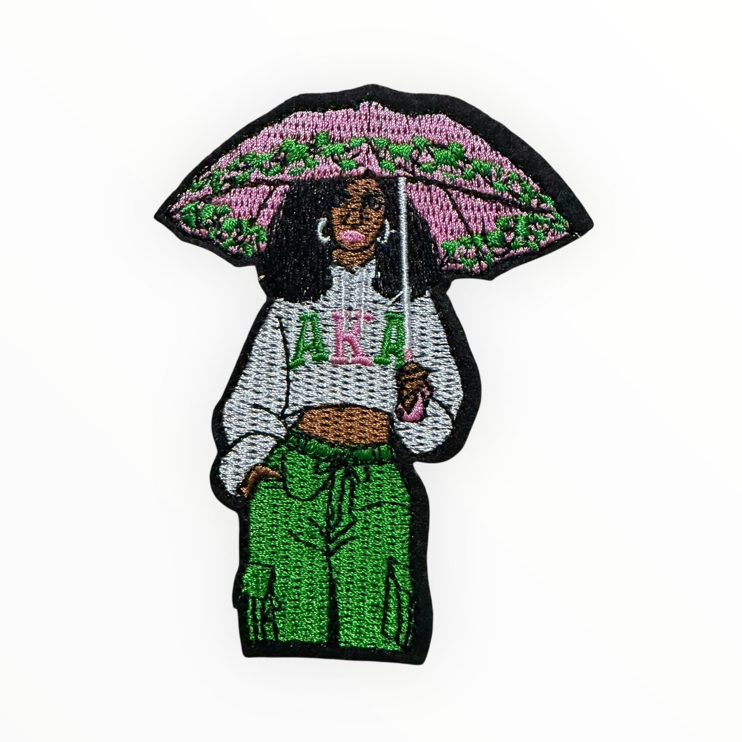 AKA umbrella fashion girl patch