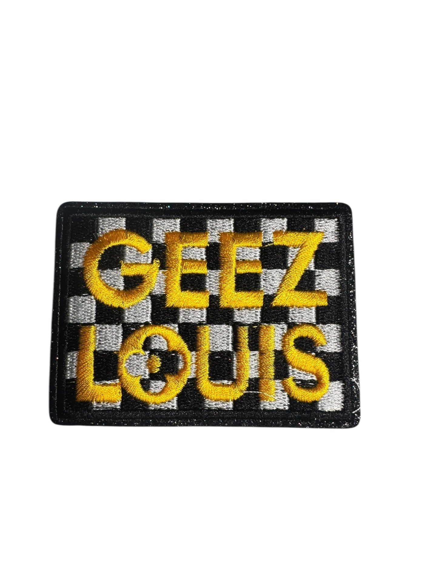 LV-INSPIRED BLACK/YELLOW CHECKERED GEEZ LOUIS