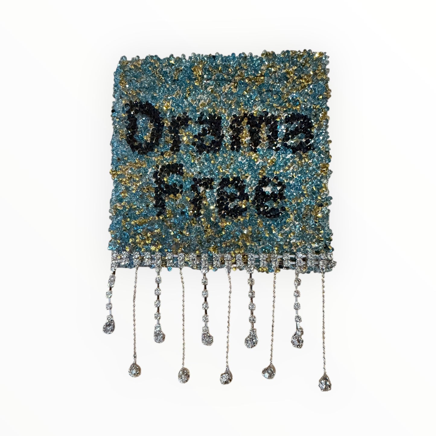 Drama free crystal fringe patch