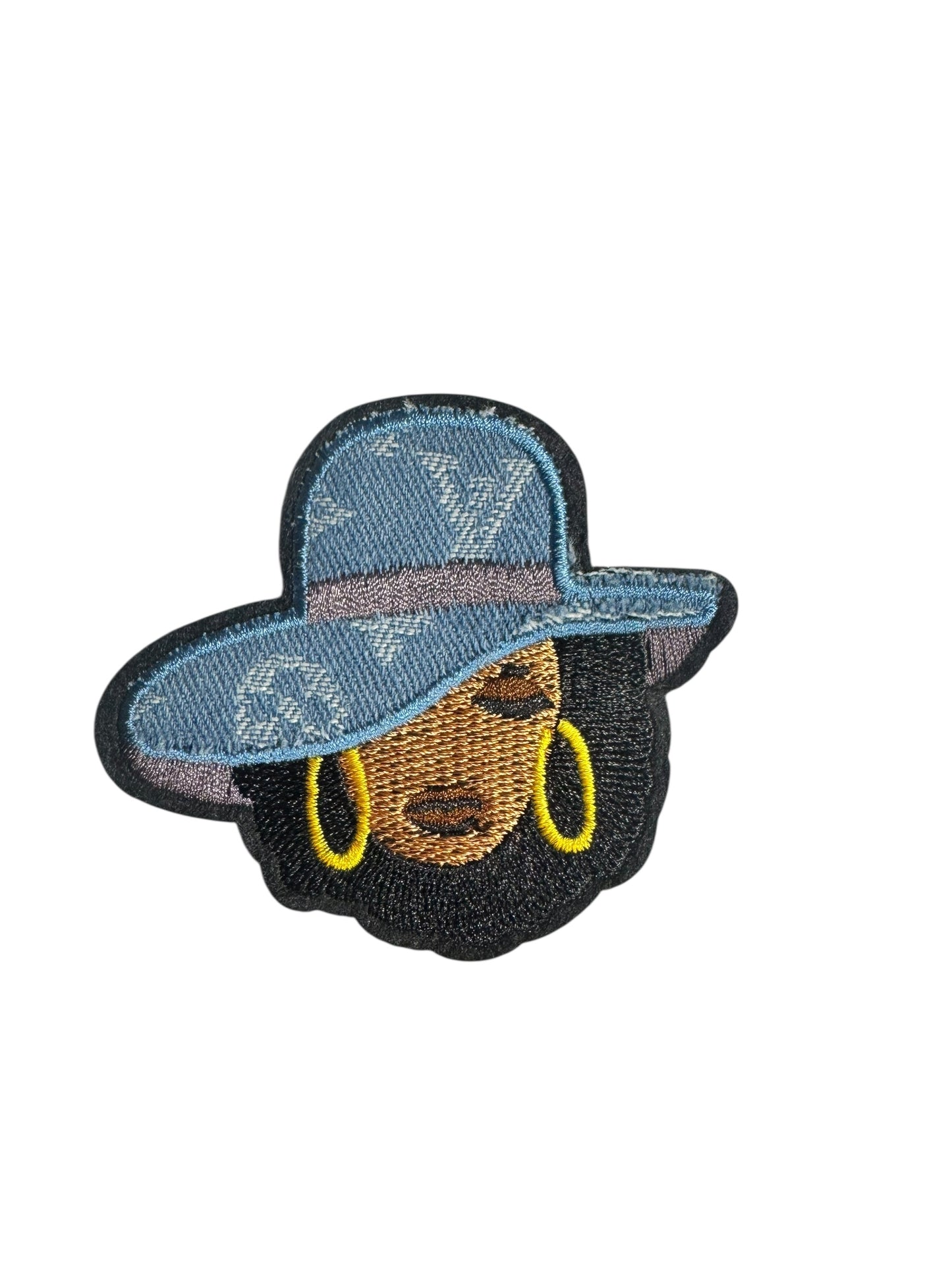LV-INSPIRED DENIM LADY IN HAT