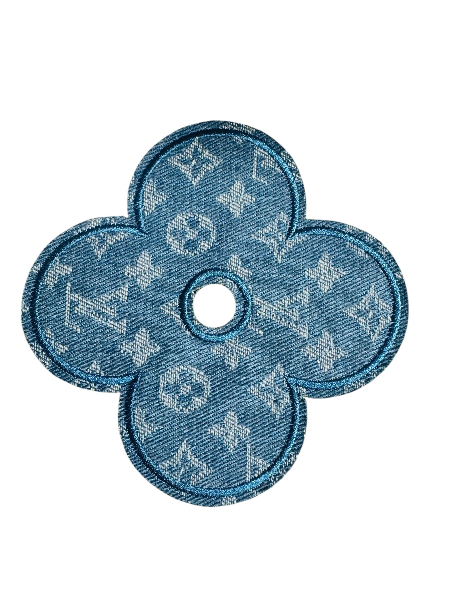 LV-INSPIRED DENIM FLOWERS