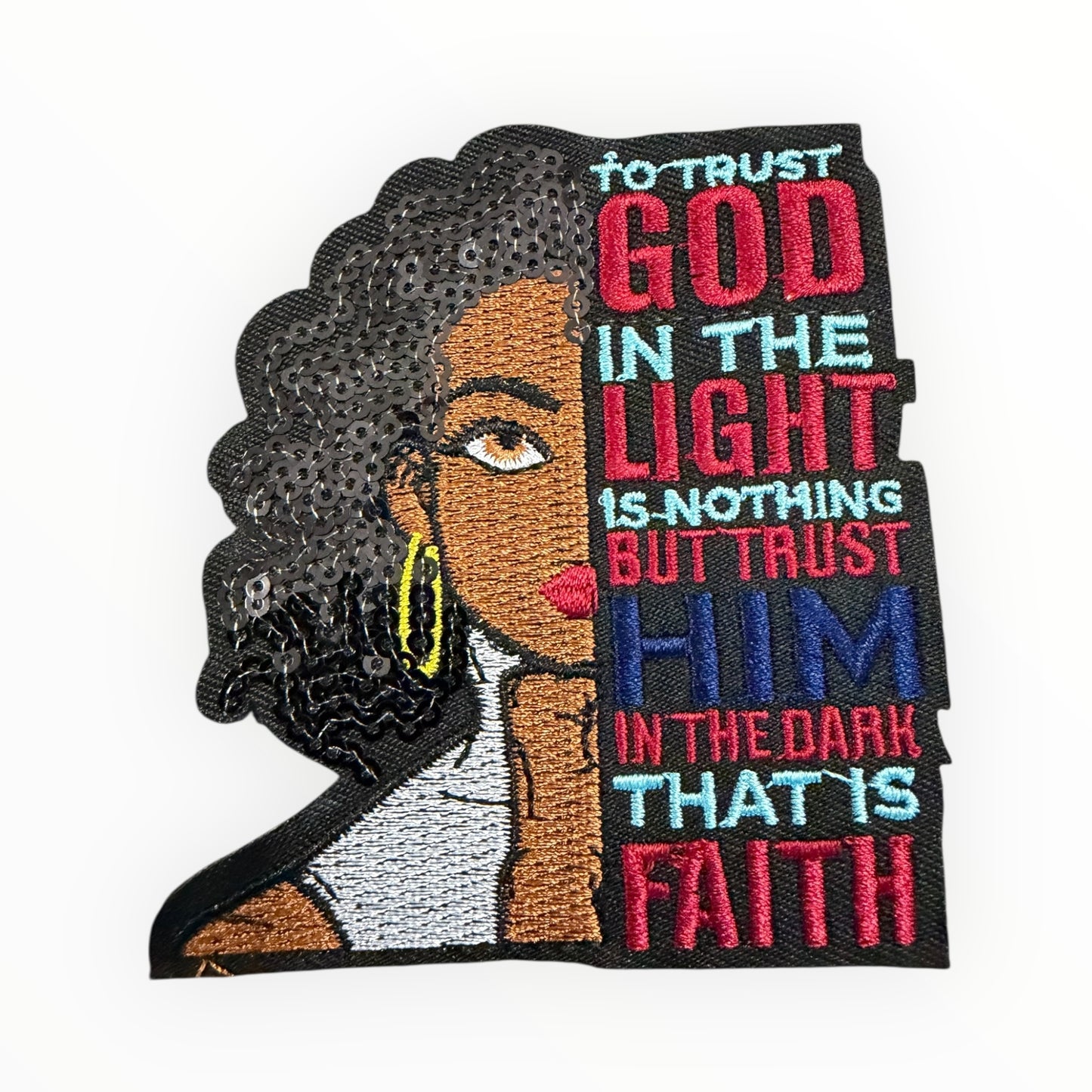 Faith over fear god trust patch