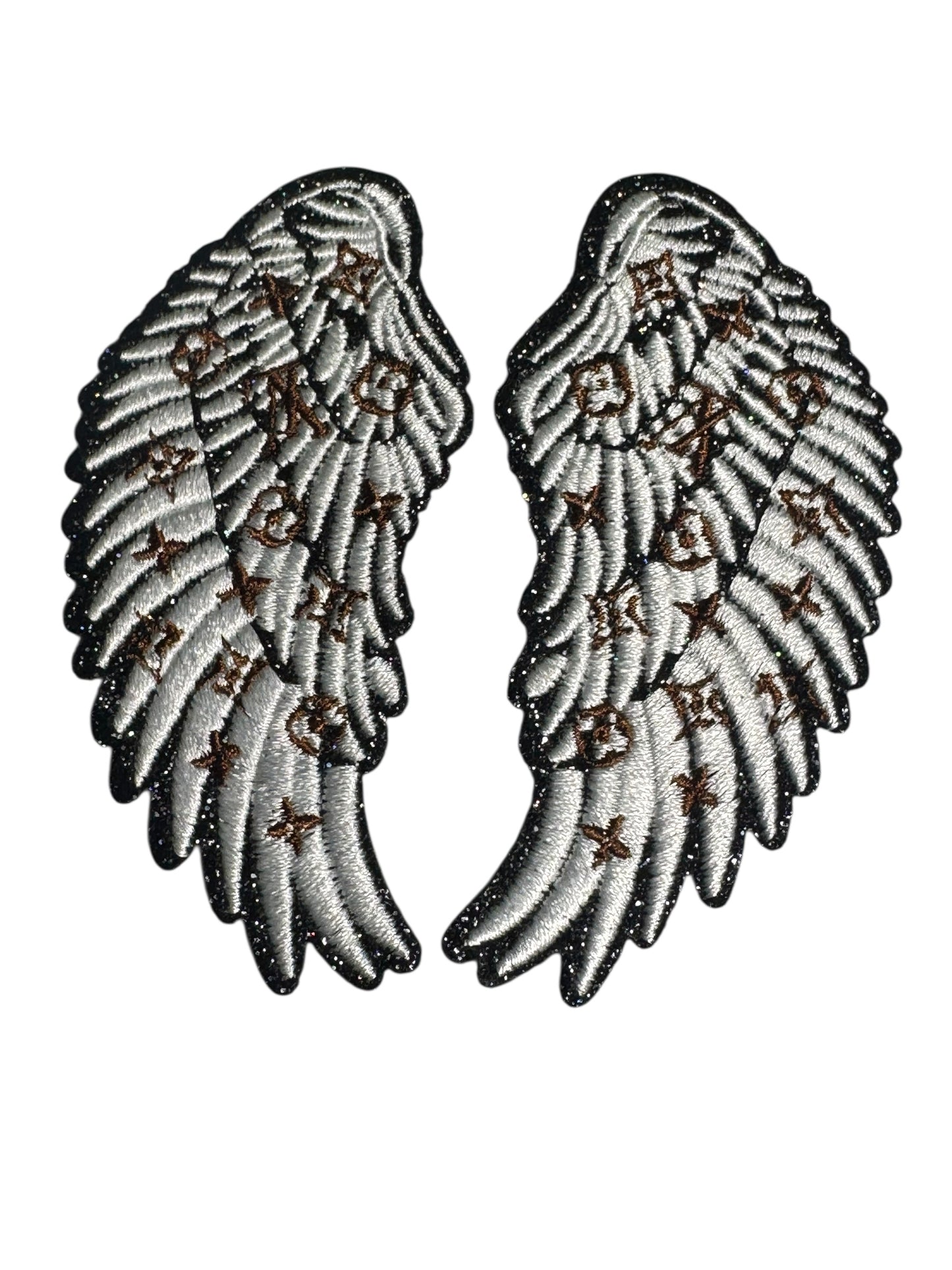 LV-INSPIRED WHITE FAUX LEATHER WINGS