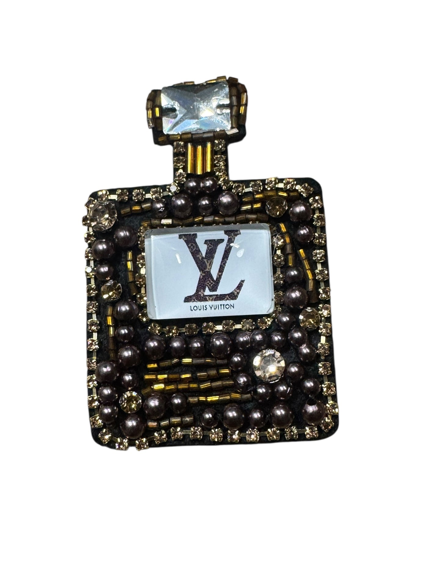 LV-INSPIRED BROWN STONE PURFUME BOTTLE