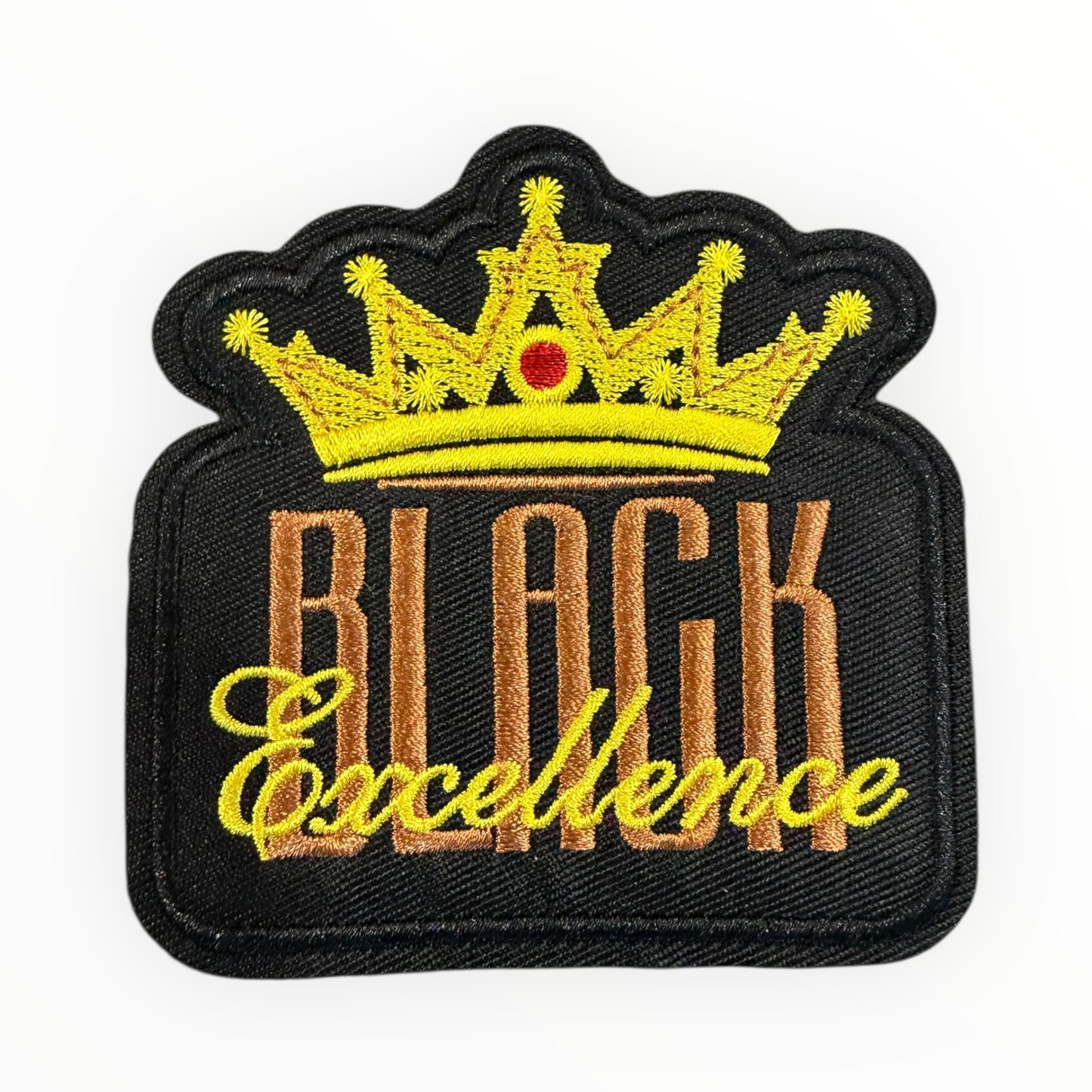 Black excellence crown patch