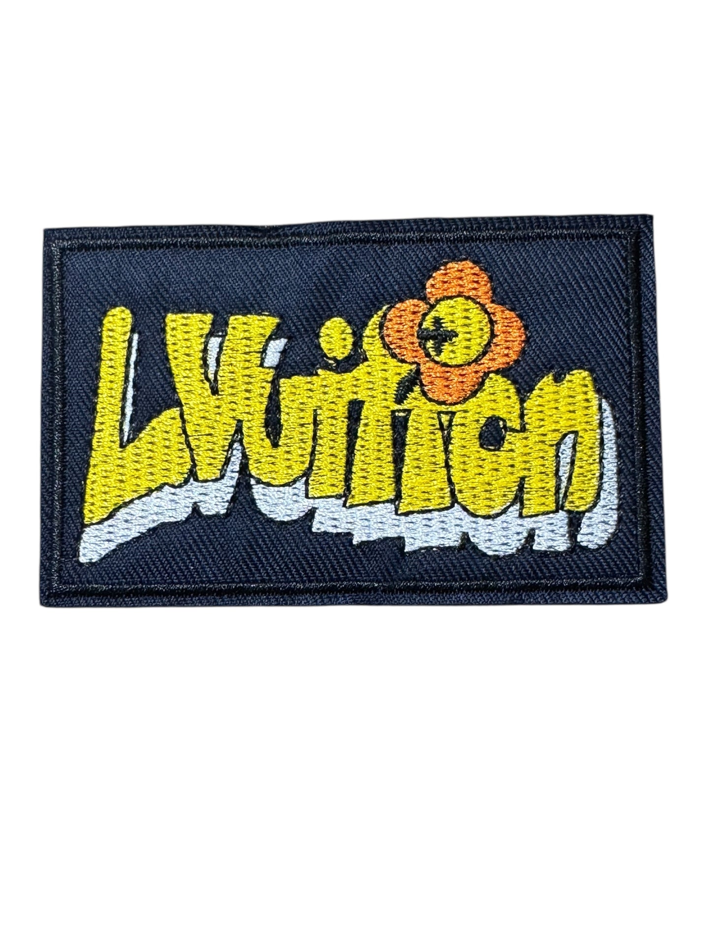 LV-INSPIRED navy/yellow SQUARE