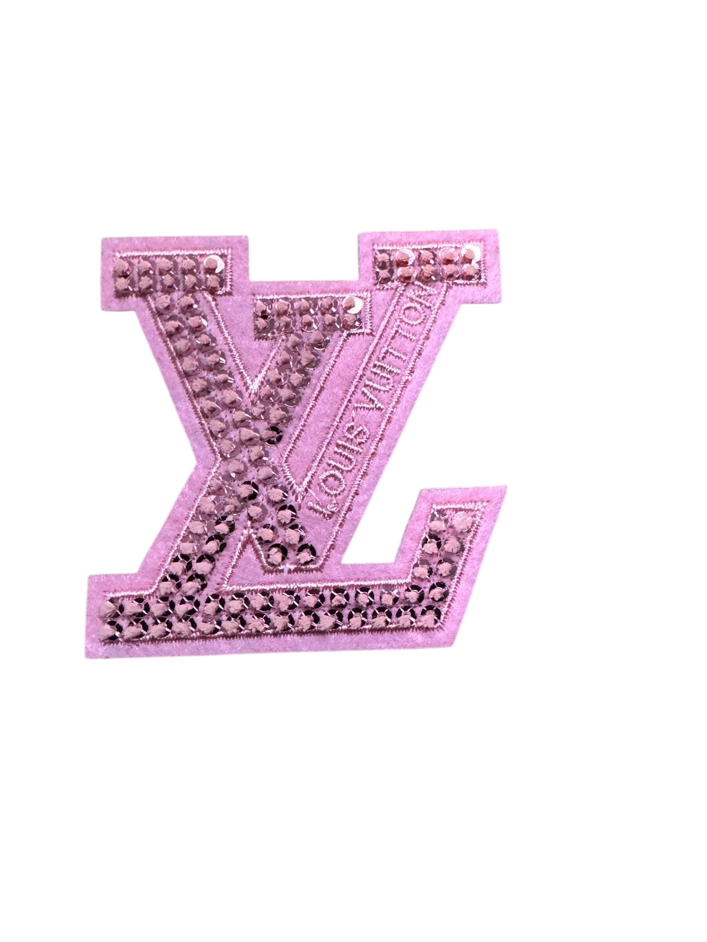 LV-INSPIRED PINK STONE LETTERS