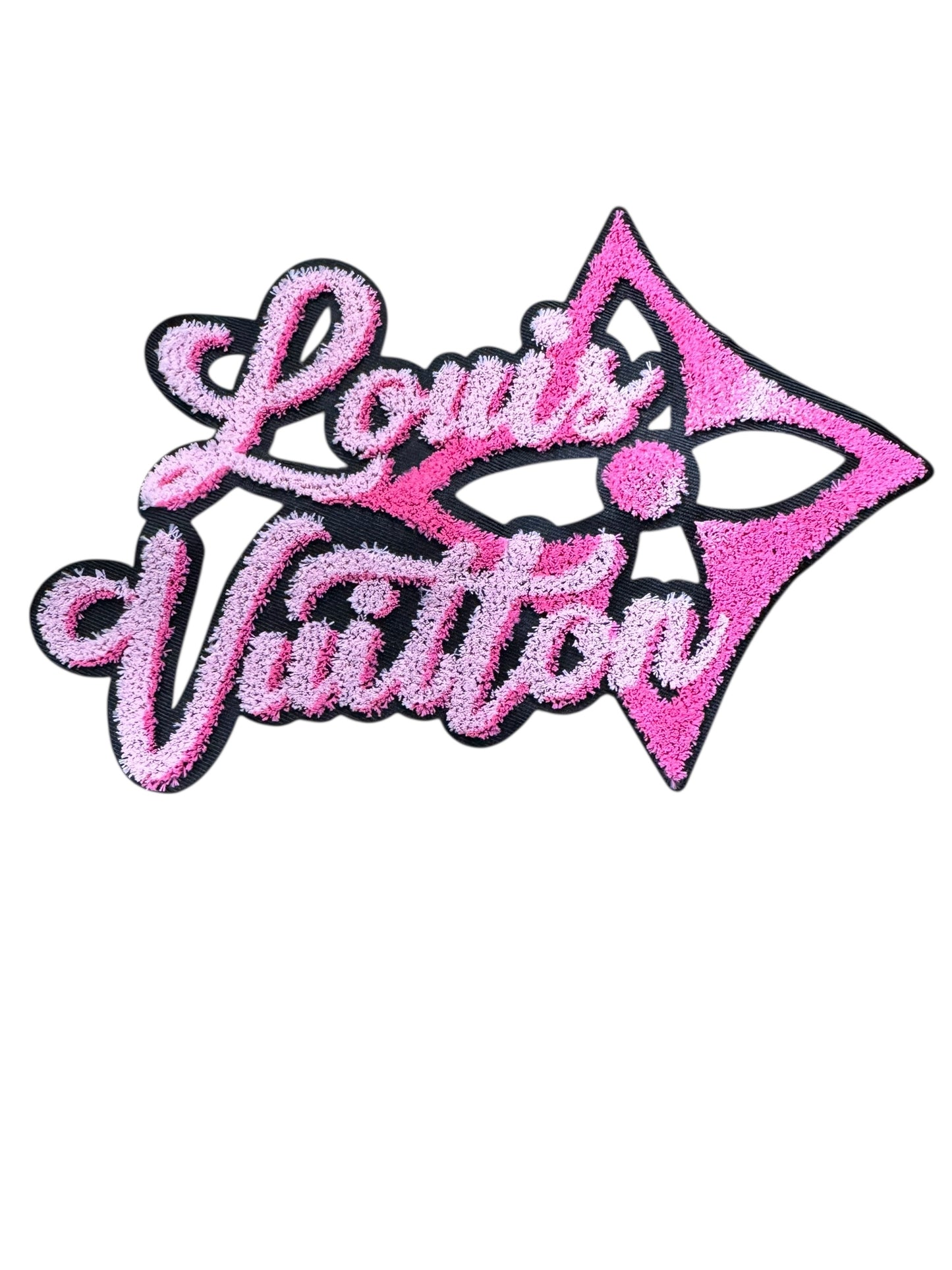 LV-INSPIRED PINK MIDDLE SIZE ARROW CHENILLE PATCH