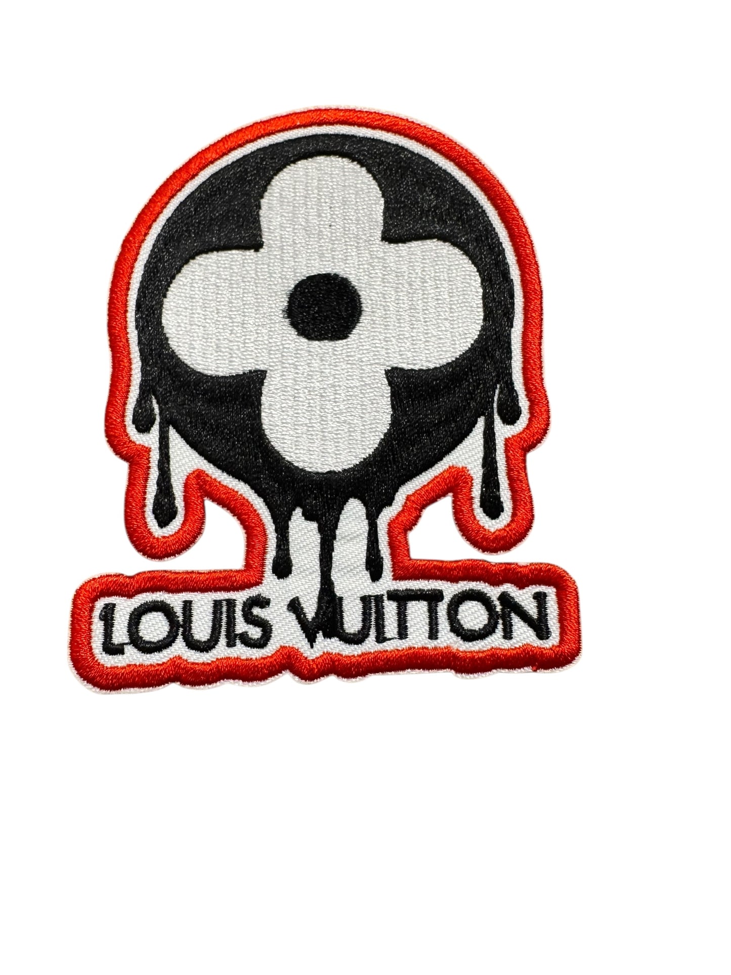 LV-INSPIRED RED/BLACK FLOWER DRIP WORDS