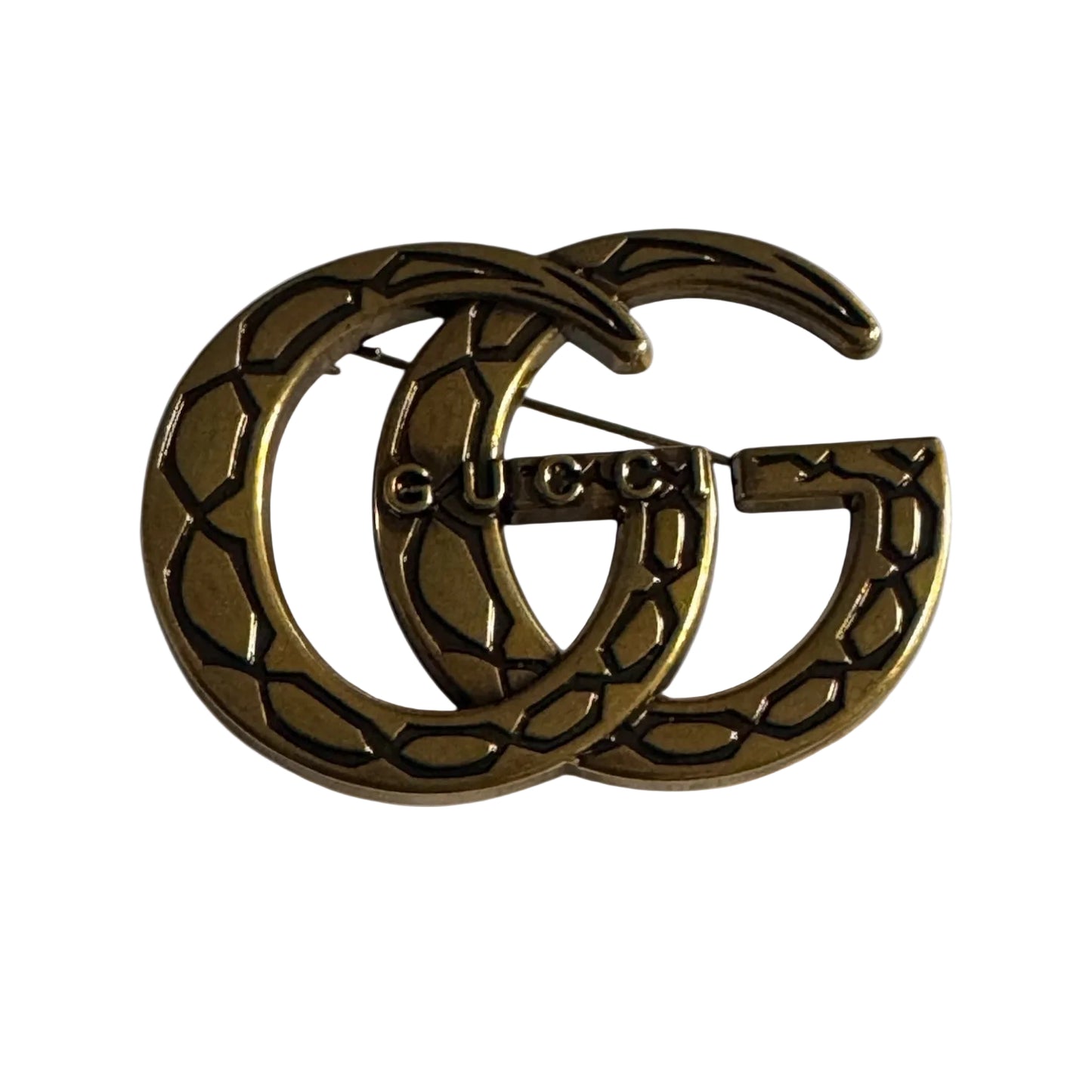 GG-INSPRED VINTAGE DOUGLE-G BROOCH
