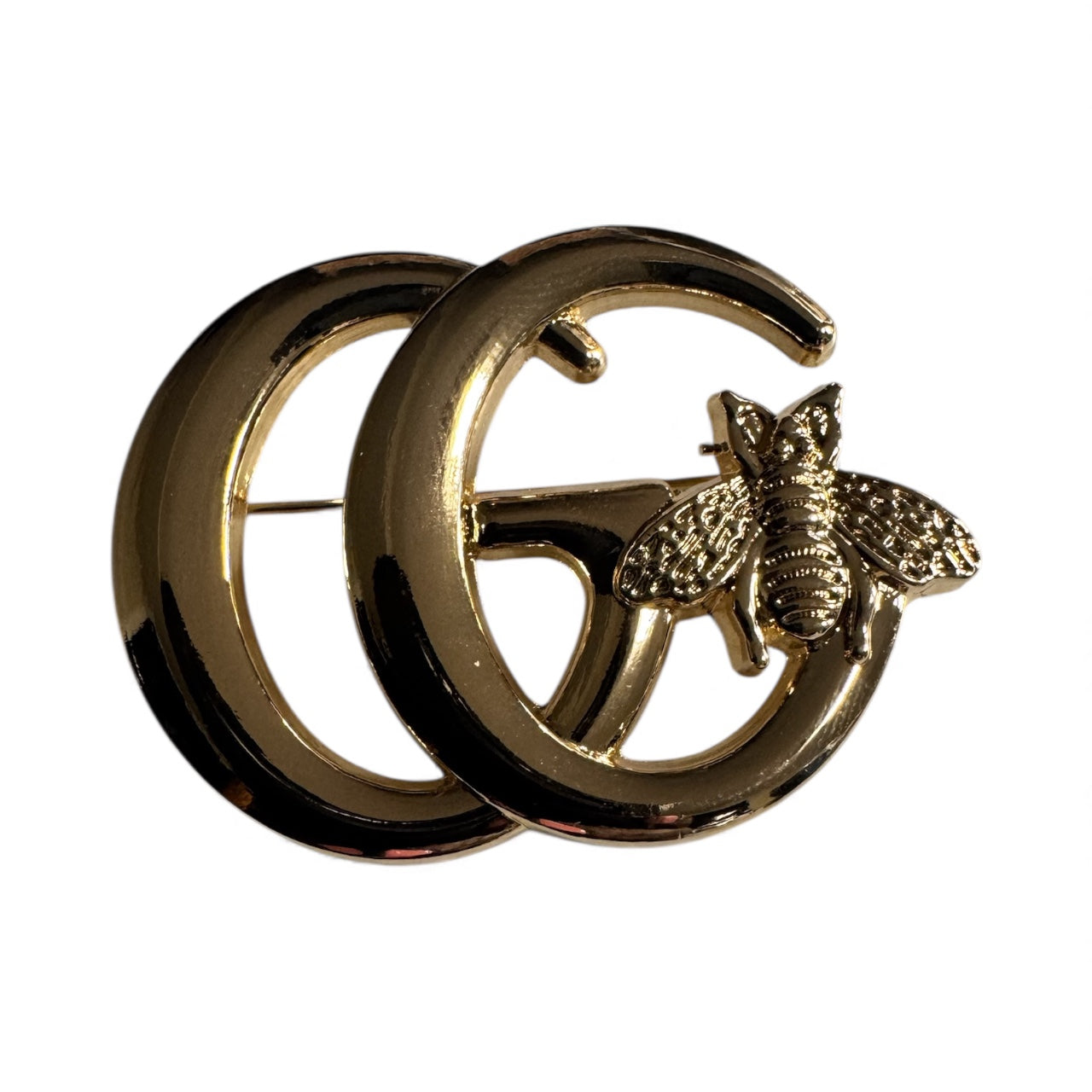 Gold Bee Double-G Brooch – Designer-Inspired Luxury Statement Pin