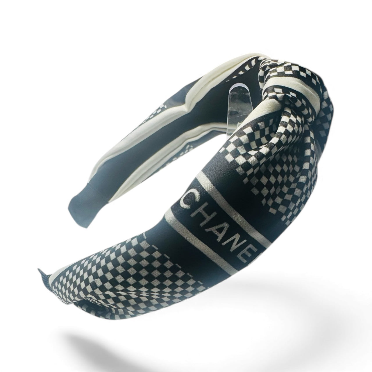 Black & White Designer-Inspired Satin Headband | Luxury CC Style Hair Accessory