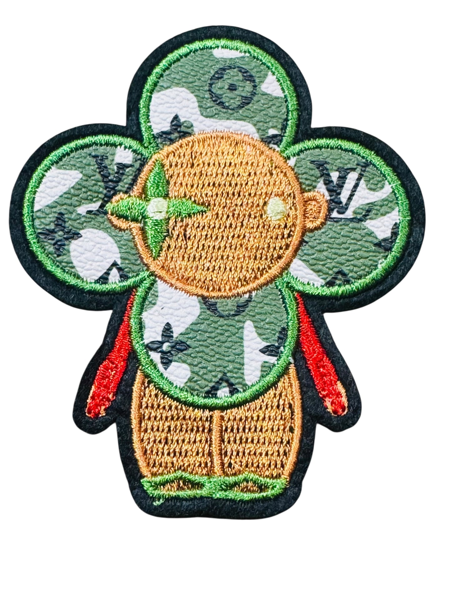 LV-INSPIRED CAMO FAUX LEATHER LIGHT GREEN VIVI