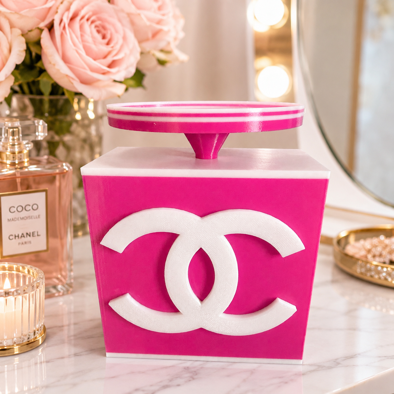 Glam Vanity CC 3D Candle Holder | Cocktails & Crafts x Claraty Candles Collaboration
