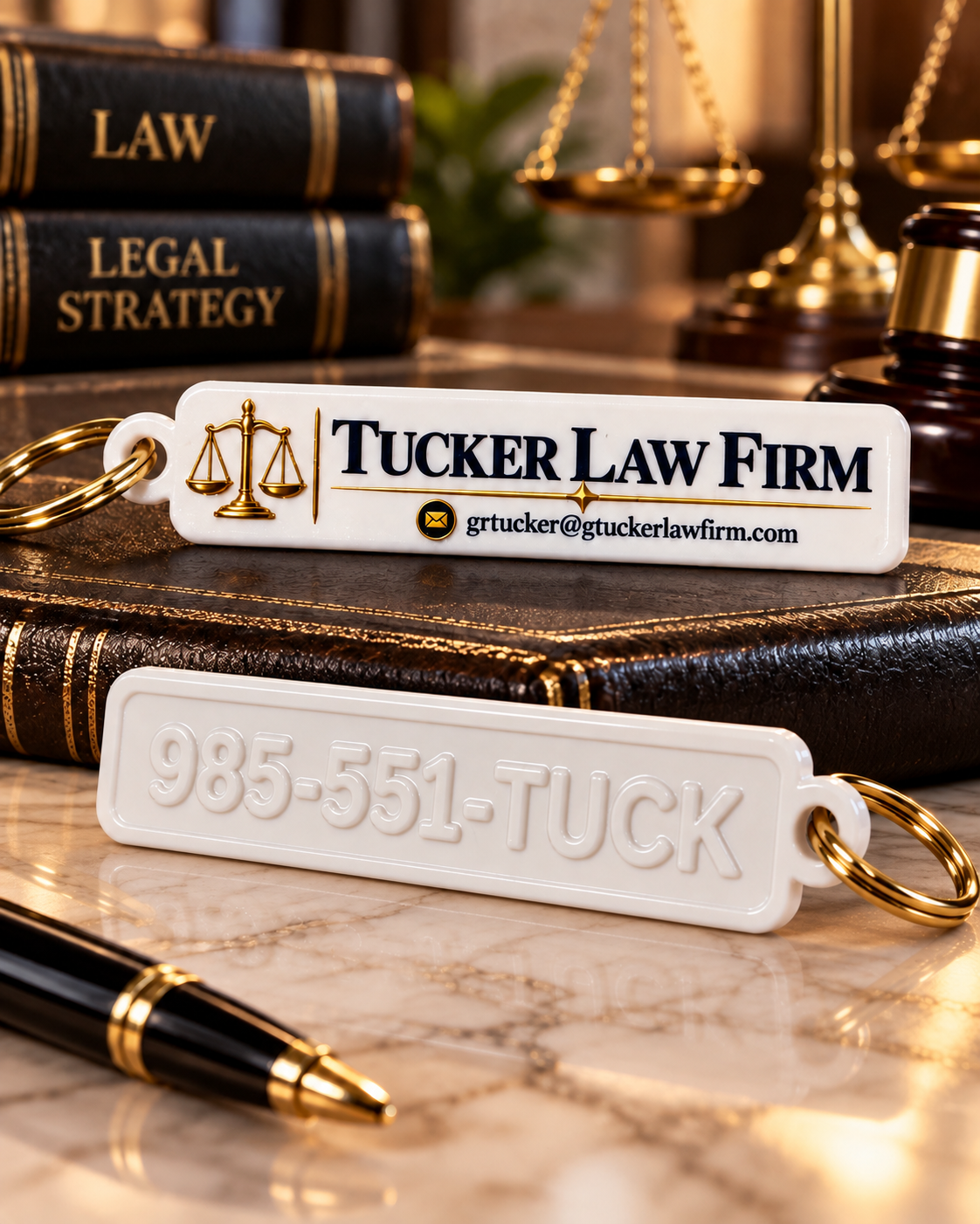 Custom 3D/UV Printed Business Keychain | Double-Sided Personalized Keychain