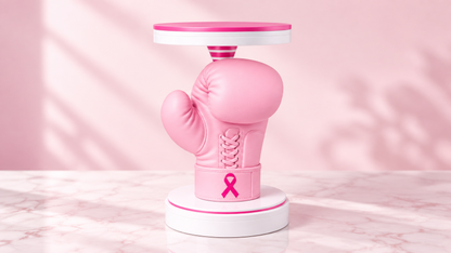 Breast Cancer Awareness Boxing Glove Candle Holder