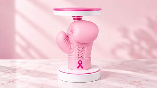 Breast Cancer Awareness Boxing Glove Candle Holder