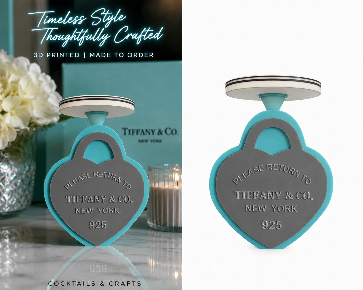 Luxury Heart Lock 3D Candle Holder | Cocktails & Crafts x Claraty Candles Collaboration