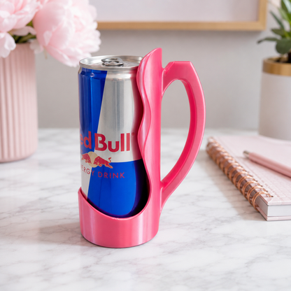 3D Printed Skinny Can Holder | Reusable Drink Holder with Handle