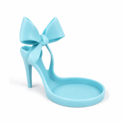 3D Printed High Heel Jewelry Tray with Bow | Ring & Trinket Holder