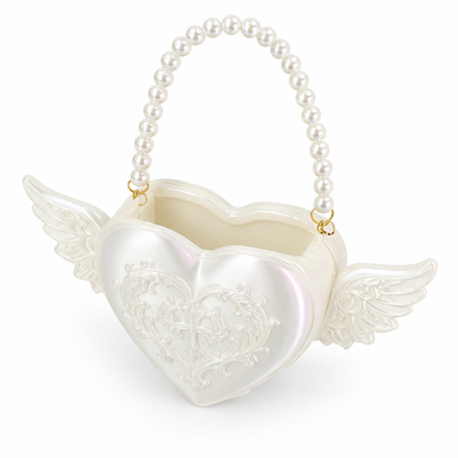 Angelic Winged Heart 3D Printed Handbag | Custom Color | Baptism, Easter & Special Occasion Purse